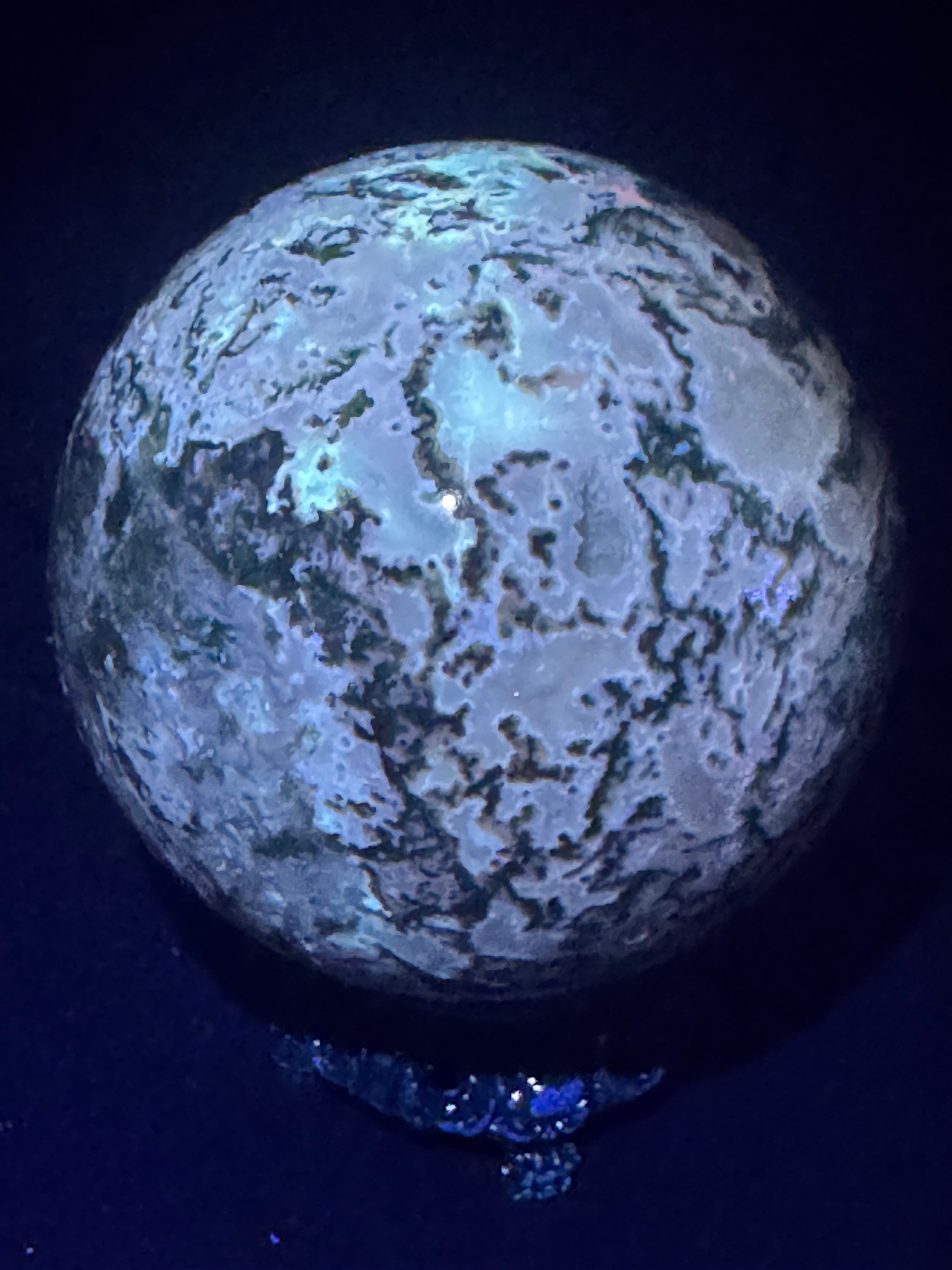 Druzy Moss Agate Sphere