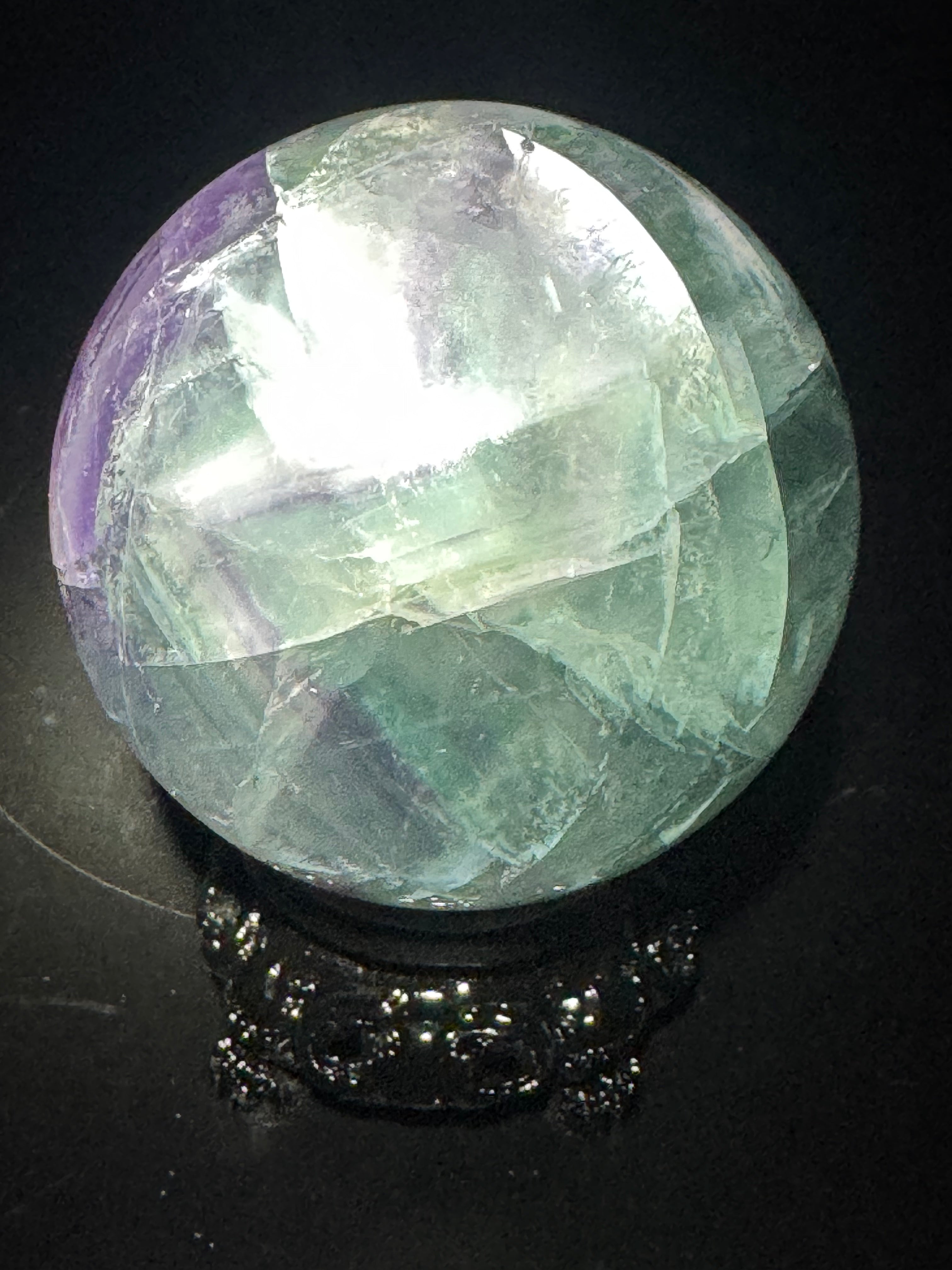 Banded Rainbow Flourite Sphere