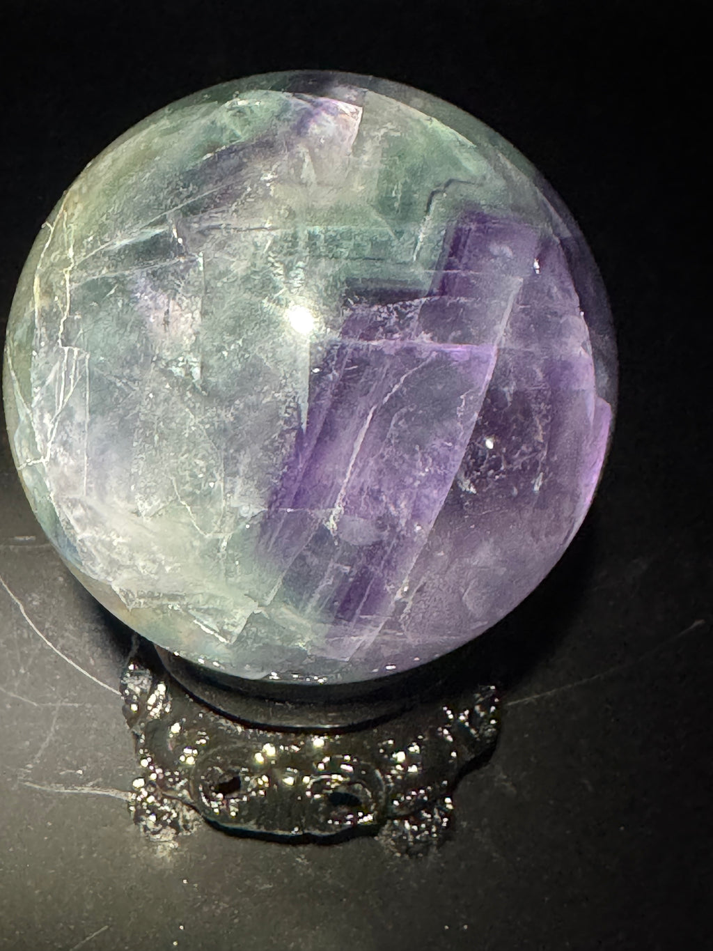 Banded Rainbow Flourite Sphere
