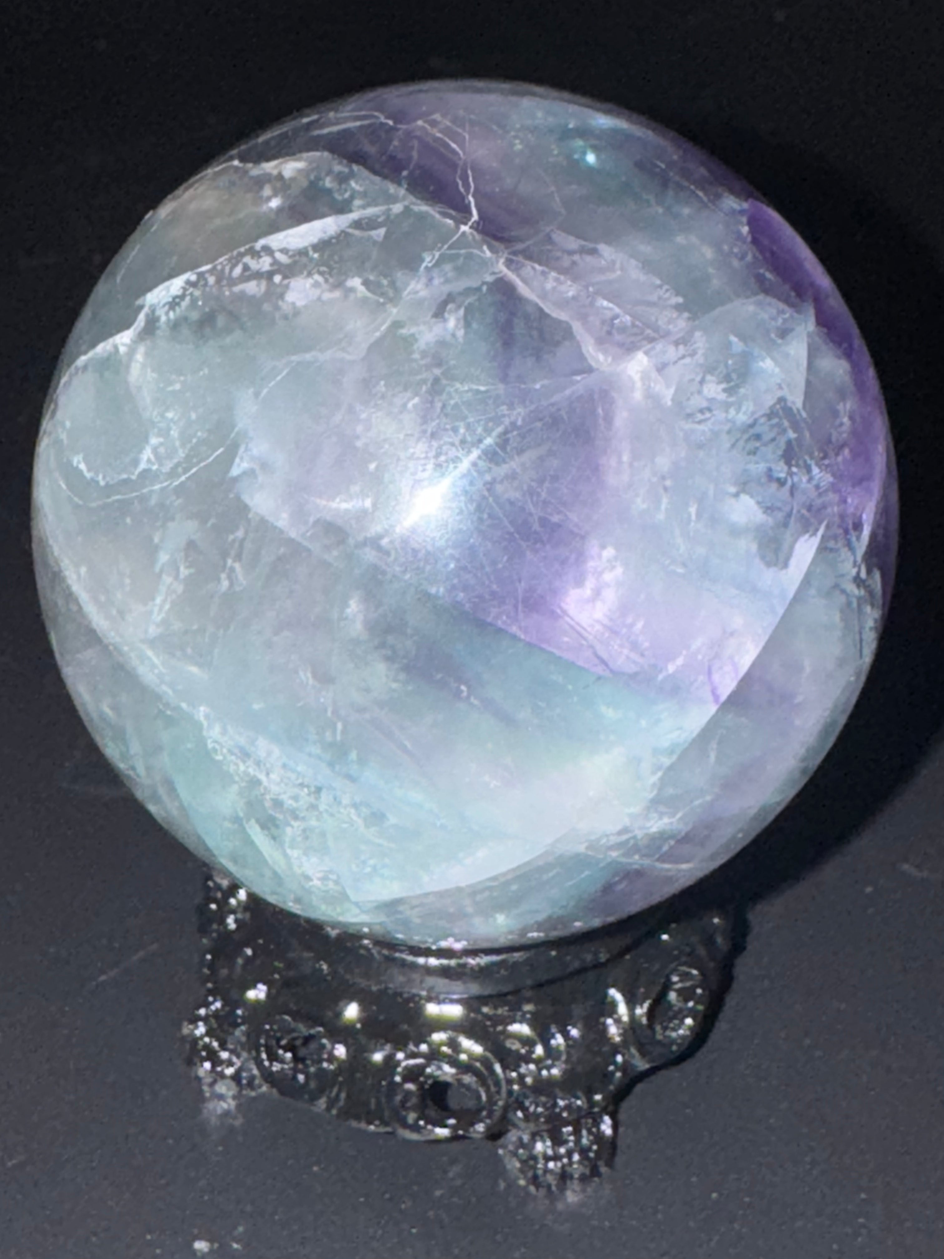 Banded Rainbow Flourite Sphere
