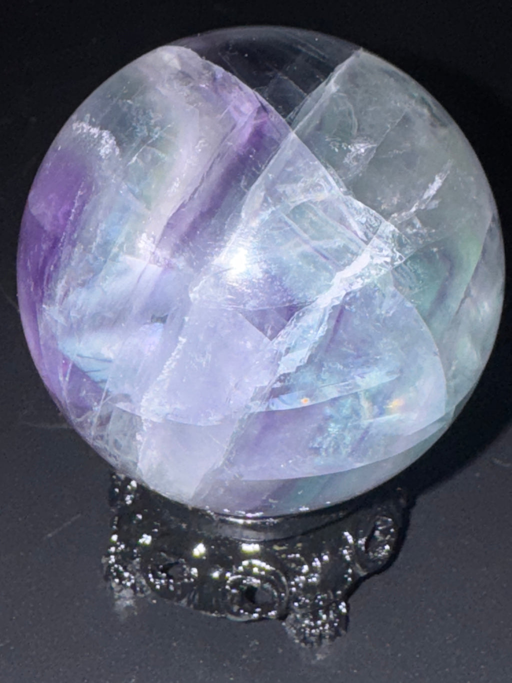 Banded Rainbow Flourite Sphere
