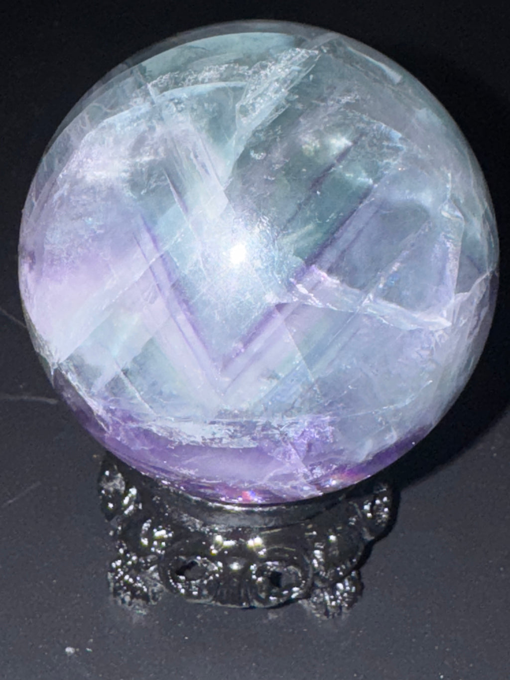 Banded Rainbow Flourite Sphere
