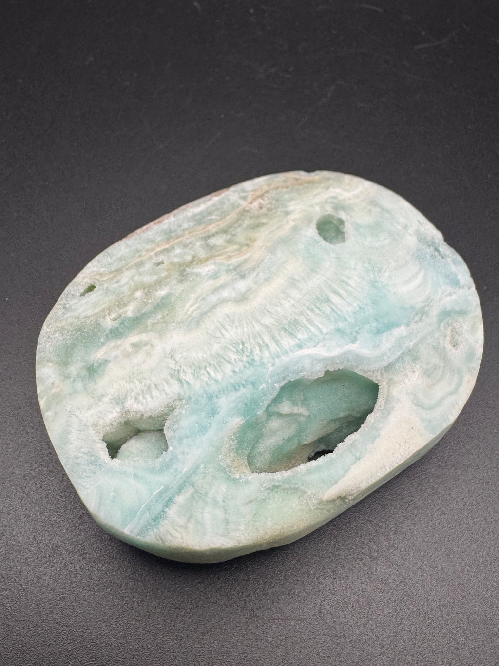 Caribbean Calcite Palm Stone (Druzy)