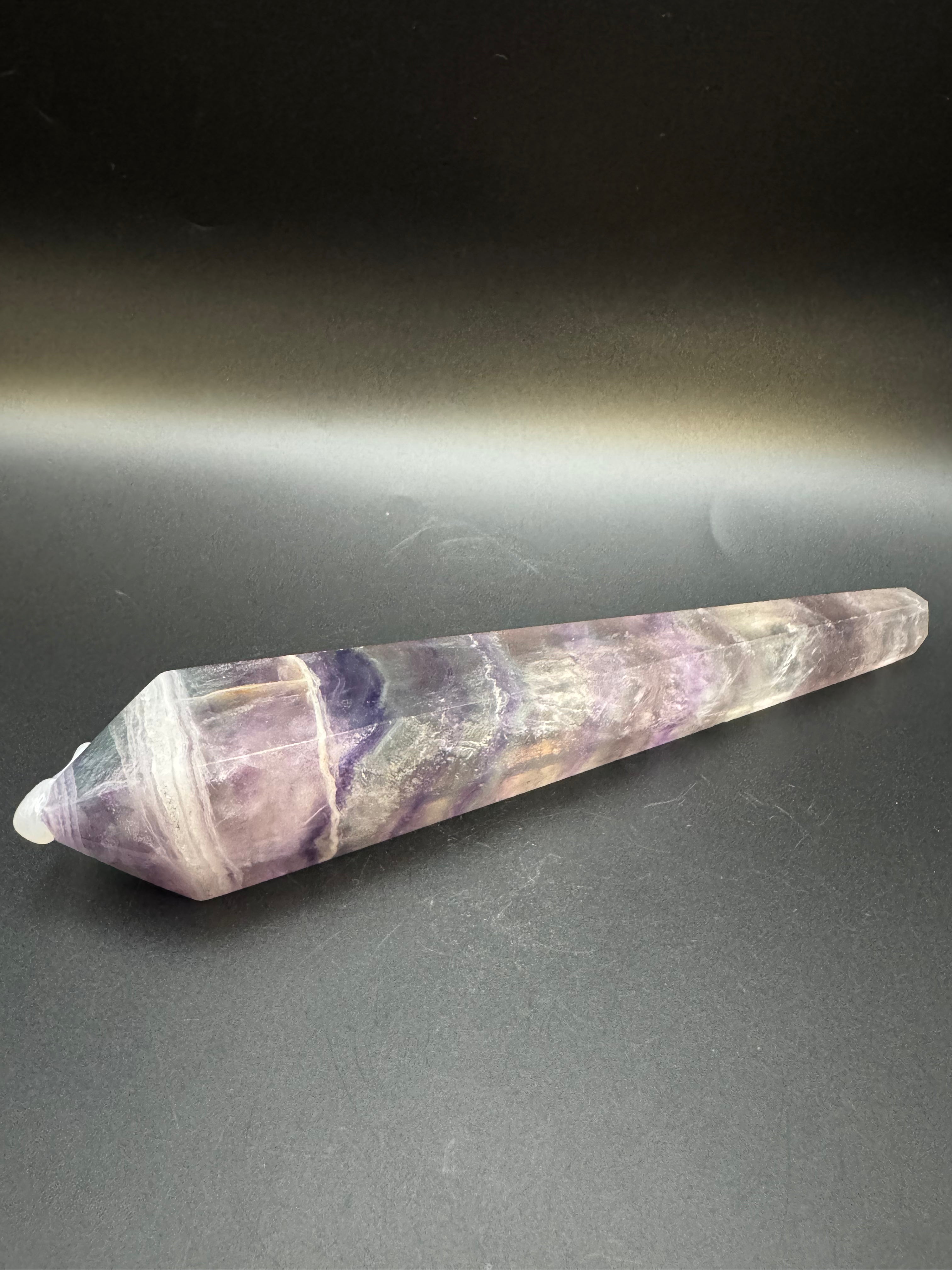Rainbow Fluorite Crystal Wand