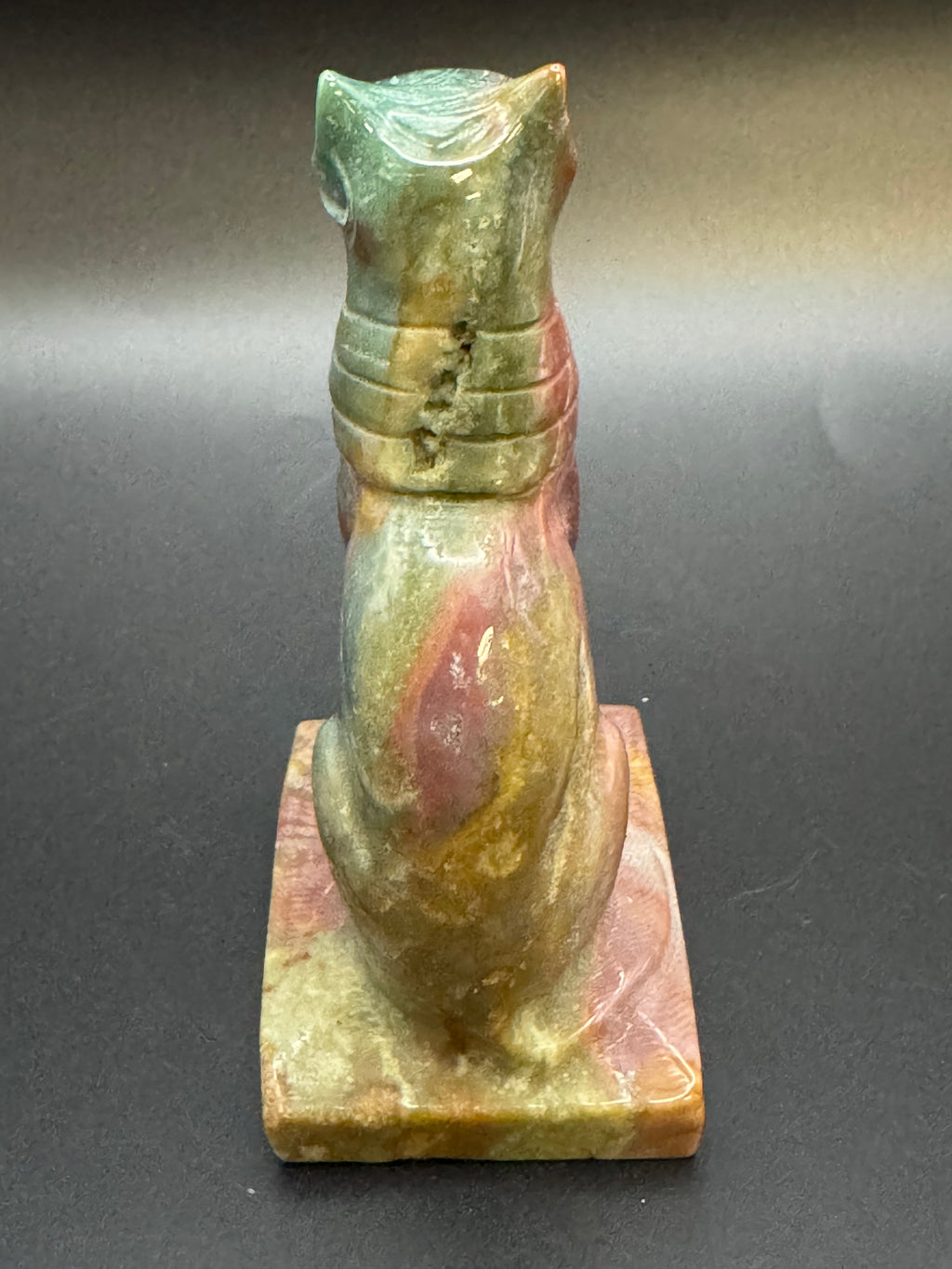 Ocean Jasper Egyptian Cat Carving