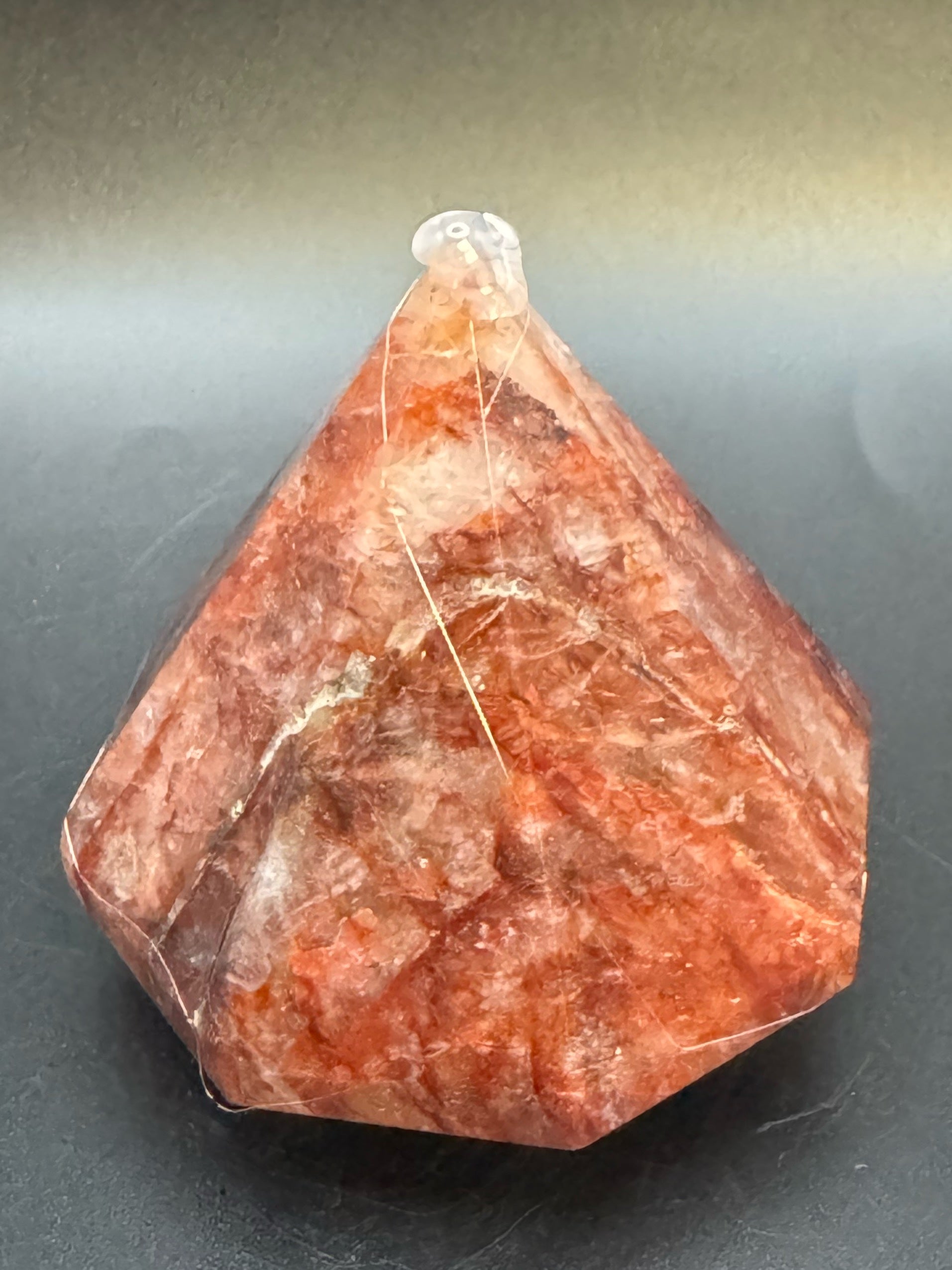 Lg Fire Quartz Diamond Carving