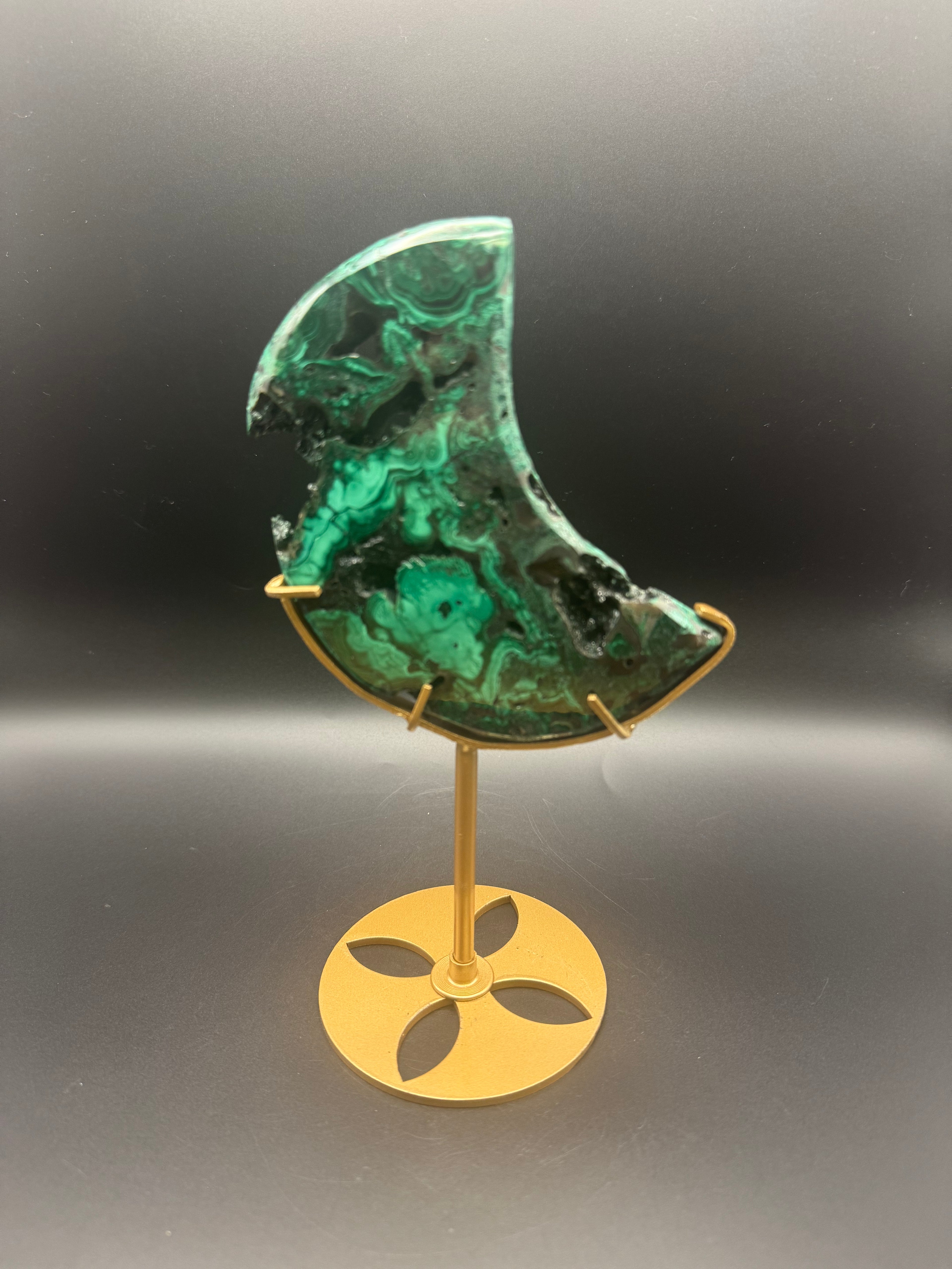 Malachite Moon Carving
