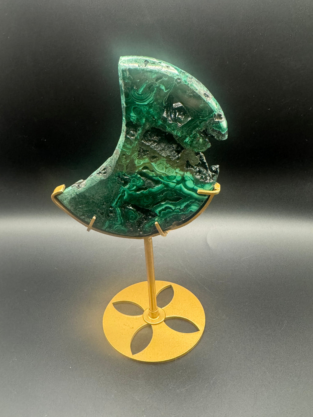 Malachite Moon Carving