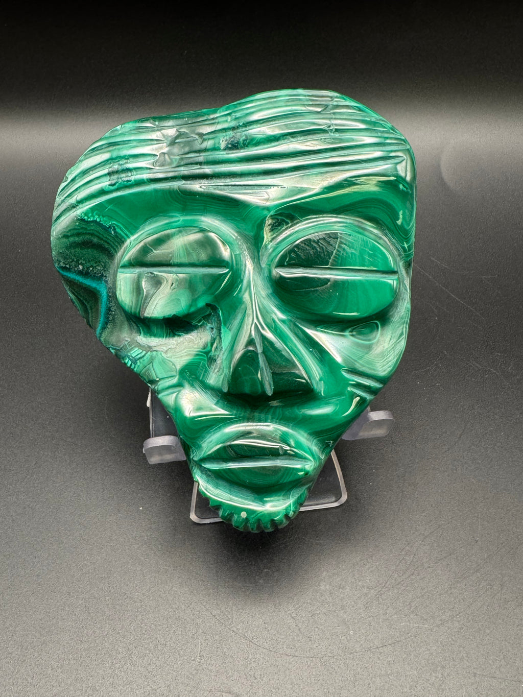 Authentic Malachite Mask Carving