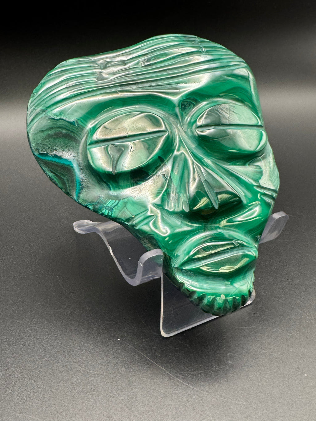 Authentic Malachite Mask Carving