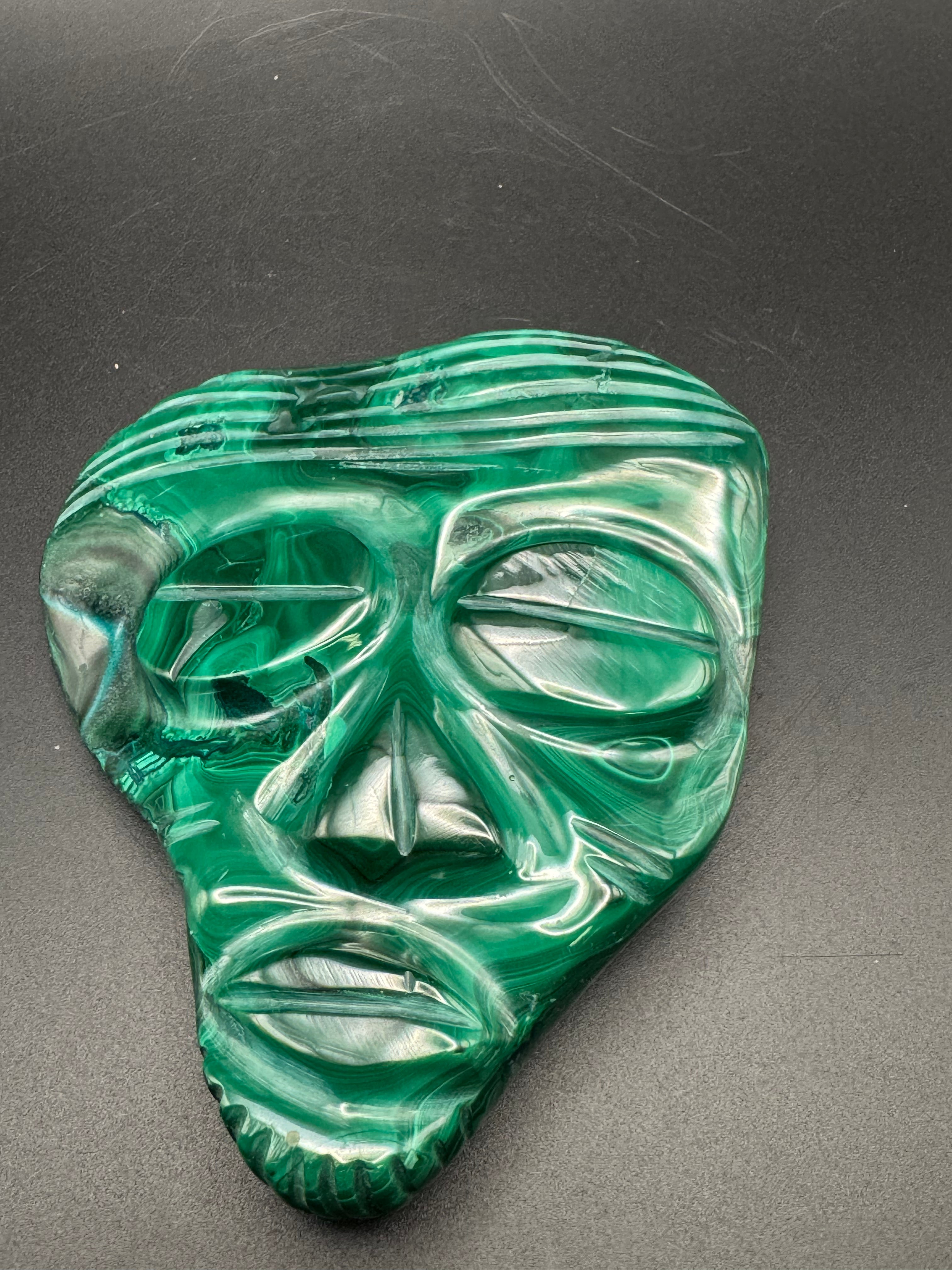Authentic Malachite Mask Carving