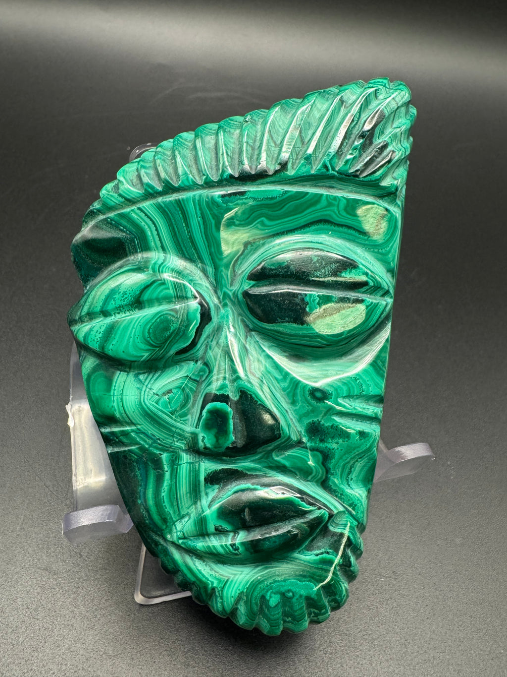 Authentic Malachite Mask Carving