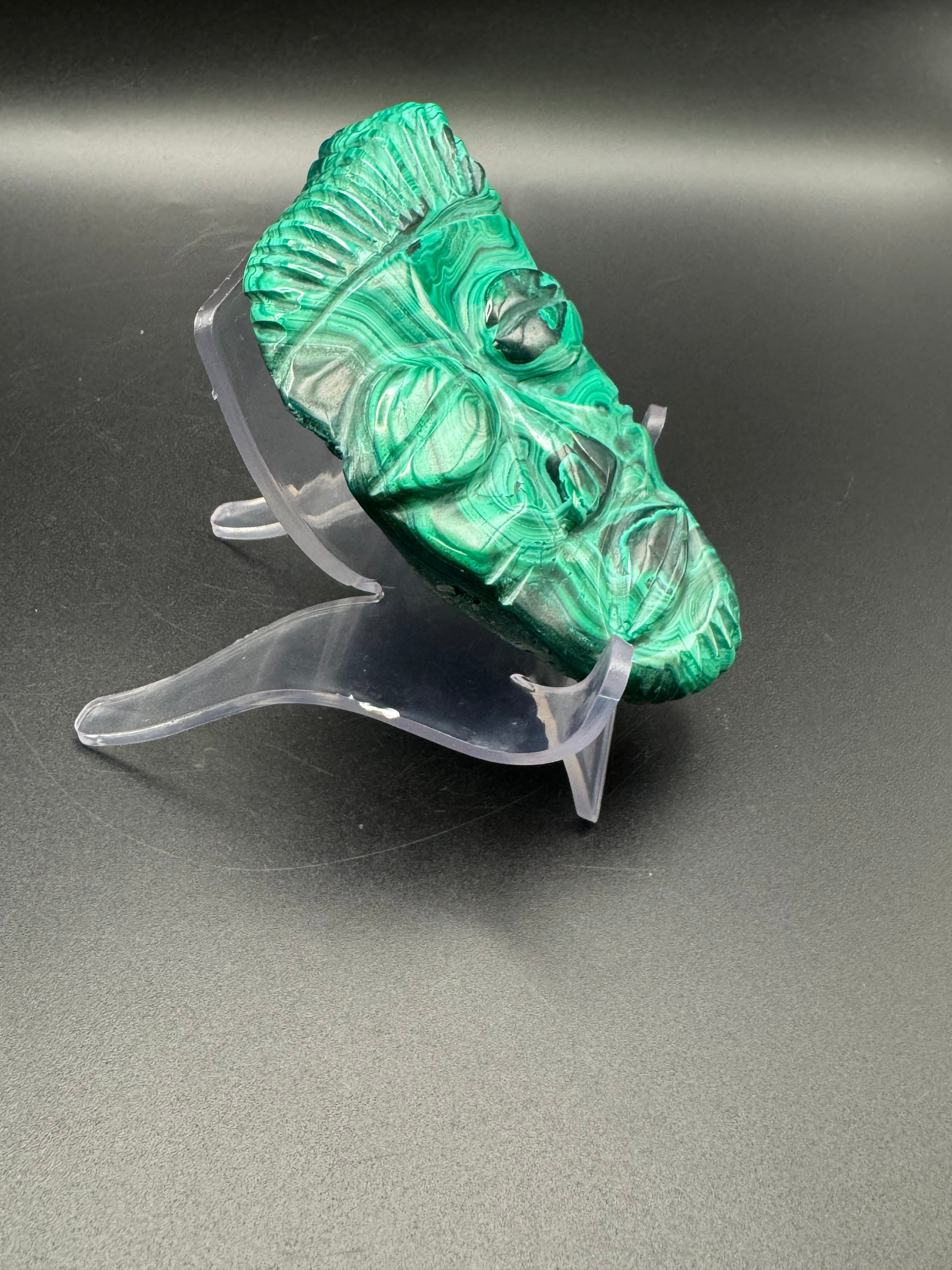 Authentic Malachite Mask Carving