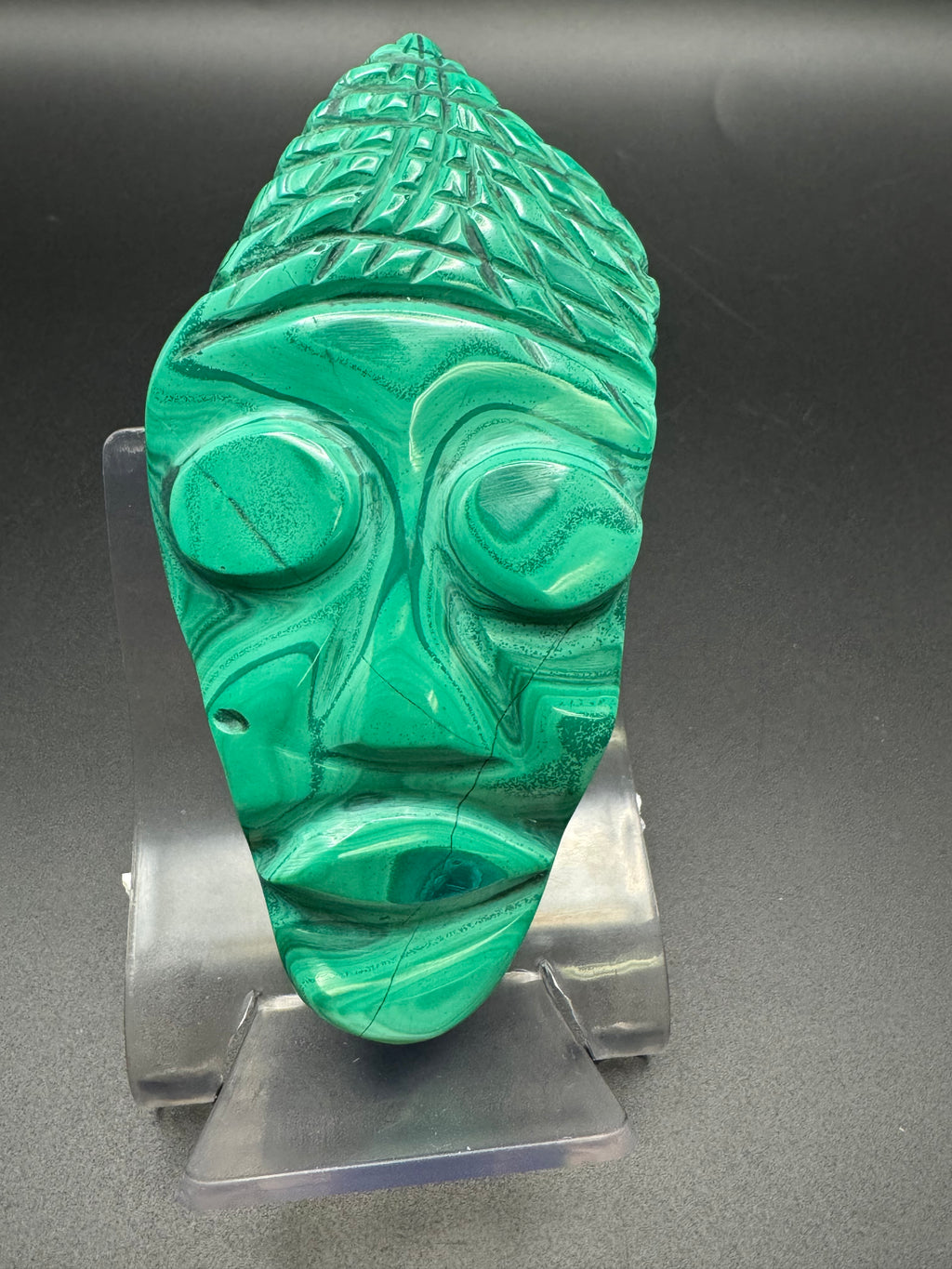 Authentic Malachite Mask Carving