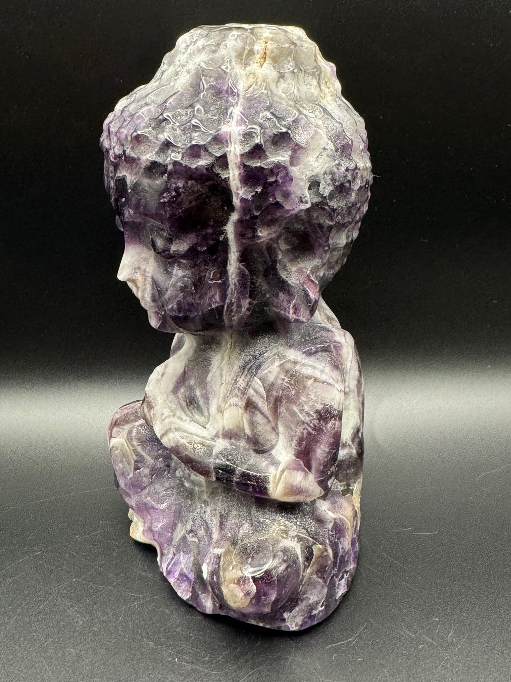 Amethyst Baby Buddha Carving