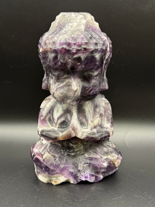 Amethyst Baby Buddha Carving