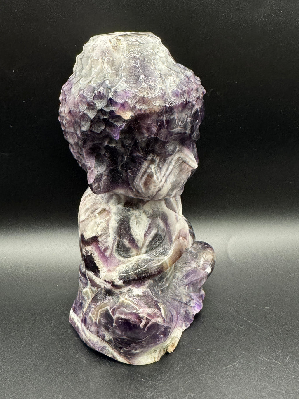 Amethyst Baby Buddha Carving