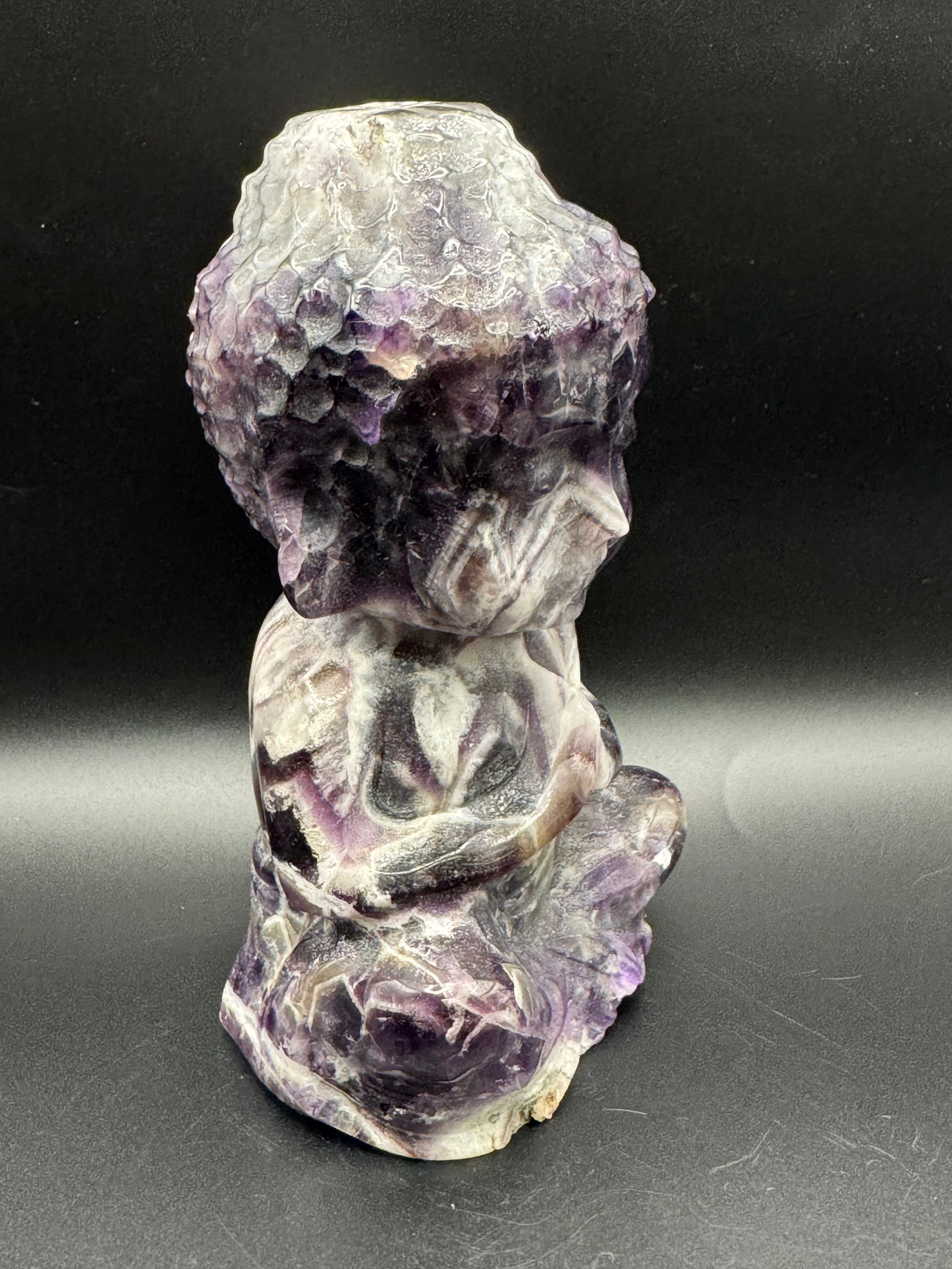 Amethyst Baby Buddha Carving