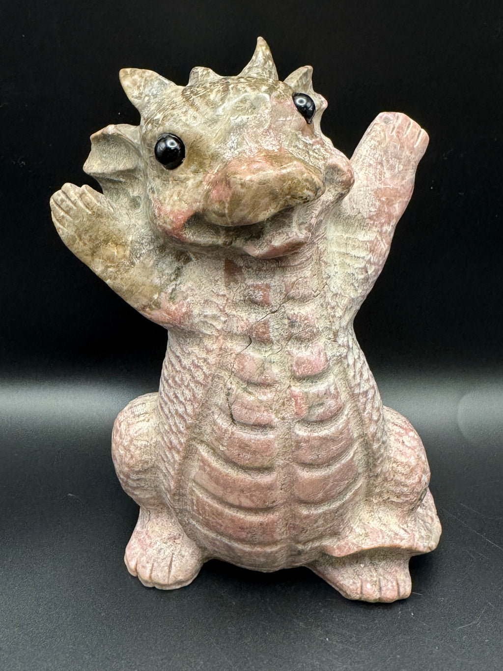Rhodonite Baby Dragon Carving