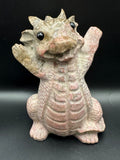 Rhodonite Baby Dragon Carving