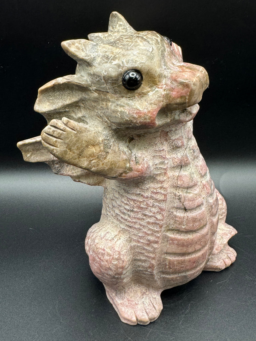 Rhodonite Baby Dragon Carving