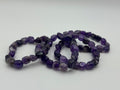 8mm Tumbled Square Amethyst Stretch Bracelet